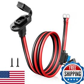 B0fcmwtqg7 Vgoviwin 3ft 10awg Sae To O Ring Terminal Connector Quick Connect Cable Waterproof