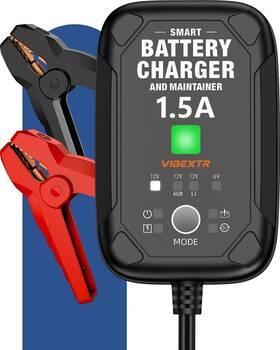 Vibextr 782926282530 12v Battery Trickle Charger - Portable Smart Float Maintainer For Cars More