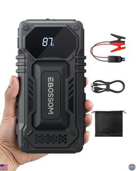 Spark-js6 Visit The Ebossom Store 12000mah Car Battery Jump Starter Led Light Smart Jumper Cables Emergency Kit