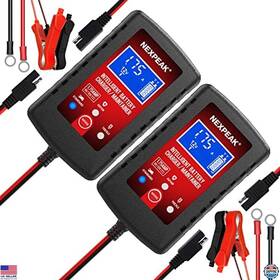B0bmlm11nr Visit The Nexpeak Store Dual Pack Smart Fully Automatic 6v And 12v Battery Charger Maintainers For Cars