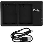 Viv-qc-1043 Vivitar Usb Dual Port Charger For Sony Battery 681066313640