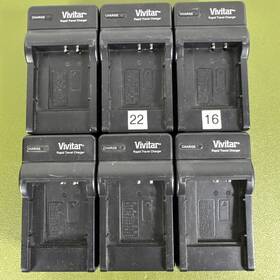 Viv-qc-901 Vivitar Lot Of 6 Viv Qc-901 Rapid Battery Travel Chargers For Pentax D-li92d