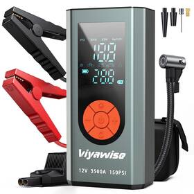 Jn-015d Viyawise Portable Car Jump Starter With Air Compressor 3500a Jumper Battery P