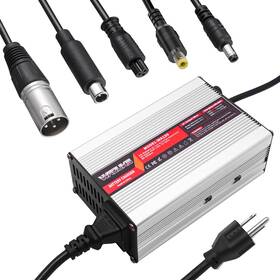 Wa180-4204s-dc Waouks 42v 4a Charger 36v Li-ion Battery Silver Aluminum Case With 5 Plugs P