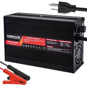 Wa180-58403b Waouks 58.4v 3a Charger Lifepo4 Battery Output Alligator Clip Connecto