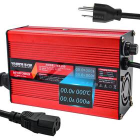 Wa180-58403r Waouks 58.4v 3a Lifepo4 Battery Charger With Oled Display Cooling Fan Output 3pin C1