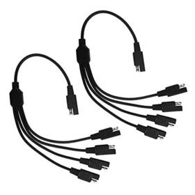 Wgcd 755082679957 2 Pcs Sae 1 To 4 Extension Cable Quick Disconnect Connector Dc Power