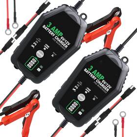 3ax2-1 Yhchkj 2 Pack 3-amp Car Battery Charger 6v/12v Trickle And Maintainer Fu