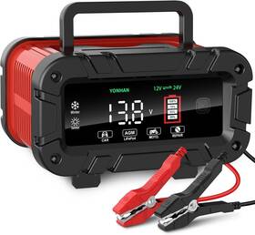 Yonhan 888422902306 Battery Charger 0-10 Amp Upgraded 12v/24v Lifepo4 Lead Acid Clear