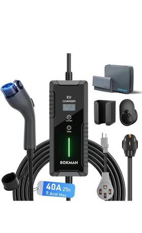 Bkl24025 Zhongshan Auxus Electronic Technology Co. Ltd 240v 40a Current Adjustable With 25ft Charging Cable And Nema 14-50 For Sae-j1