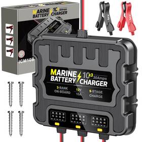 Zricm10b0430 Zrfmib Smart 3 Bank Marine Battery Charger 10x3 30a 10a/bank 12v Waterproof Lifep