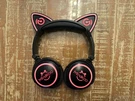 Mindkoo Cat Ear Bluetooth Headphones With Microphone, Led Light Up Over. Fixed Price $19.95.
