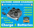 Zebra Symbol SAC9000-4000R 4-BAY Battery Cradle MC9200 MC9190 MC9090 MC92N0!. Fixed Price $59.99.