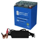 Mighty Max YTX14AHL Gel Replaces Suzuki LS650 Boulevard, S40 86-19 + 12V 2A Chgr. Fixed Price $74.99.