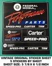 Federal Mogul Performance Parts Vintage Original Decal Sheet (5)STICKER. Fixed Price $7.33.