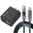 120W 4-PORT Usb-c Fast Charger Plug + 100W Watt Display Cable Set. Fixed Price $17.99.
