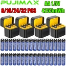 8/16/24/32PCS Pujimax 4255MWH Aa 1.5V Rechargeable Lithium Battery + Charger Box. Fixed Price $69.69.