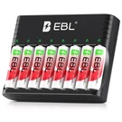 Ebl Slots Lcd Charger + 8PCS 3000MWH Aa 1.5V Li-ion Rechargeable Batteries. Fixed Price $29.49.