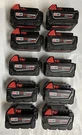 10 Pack Genuine Milwaukee M18 Xc Amp 18V Battery 48-11-1850 New. Fixed Price $545.00.