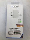 Lot (6) Zgear Dual Port Usb-c/usb-a Wall Charger WC-UCP57UA-WH New. Fixed Price $24.00.