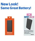 Onn 5,000 Mah Slim Portable Battery With Micro-usb And Ports, Black. Fixed Price $13.99.