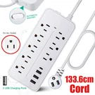 Multi Outlet Wall Mountable Usb Surge Protector Power Strip 8 Plugs 12IN1. Fixed Price $13.95.