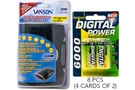Universal Lcd Battery Charger + 8 Accupower Nimh Batteries (6000 Mah). Fixed Price $113.99.