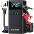 Czkbg 10-IN-1 Portable Car Battery Jump Starter With Air Compressor, Black. Fixed Price $98.99.