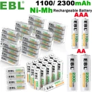 Ebl Aaa Ni-mh Rechargeable Batteries 1000/2300MAH For Garden Solar Light Lot. Fixed Price $21.59.