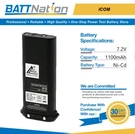 7.2V 1100MAH Nicd Battery For Icom BP-224, BP-224H, BP-252, M2A, GM1600. Fixed Price $20.45.
