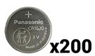 200 Panasonic Bulk 3V Lithium Coin Cell Battery Exp 2033. Fixed Price $94.99.