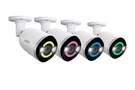Lorex 4K Smart Security Lighting Bullet Poe Ip Wired Cameras (4-PACK, Open Box). Fixed Price $349.99.