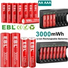 Ebl Aaa Rechargeable Lithium Li-ion Batteries 1.5V/ Optional Charger Lot. Fixed Price $49.59.
