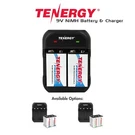 Tenergy TN141 2 Bay 9V Charger Combos With Nimh Rechargeable Batteries. Fixed Price $13.99.