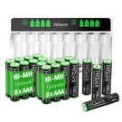 Hiquick Aaa Rechargeable Batteries Ni-mh Double Battery+ Charger Lot. Fixed Price $14.59.