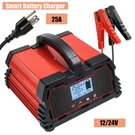 25A Smart Battery Charger 12V 24V Lead-acid Agm LIFEPO4 Auto Red/black. Fixed Price $34.99.