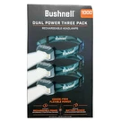 Bushnell 1000 Lumens Dual Power Rechargeable Headlamp Three Pack. Fixed Price $20.00.