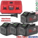 1-8PACK 8.0AH Battery/charger For Milwaukee M18 Lithium Extended 48-11-1860. Fixed Price $72.99.