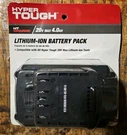 Hyper Tough 20V Max 4.0AH Lithium-ion Battery. New Sealed.. Fixed Price $68.00.