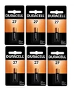 6 Duracell 12V Alkaline Security Battery 8LR732, A27, A27BP, G27A, L82 Pk. Fixed Price $23.99.