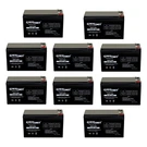 10 Pack Expertpower 12V 9AH F2 Terminal Rechargeable Sealed Lead Acid Battery. Fixed Price $183.99.
