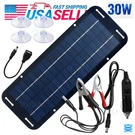 30W Solar Panel 12V Trickle Charger Battery Kit Maintainer Boat Car Rv. Fixed Price $19.98.