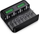 Lcd Rechargeable Battery Charger - 8 Bay Aaa For. Fixed Price $39.79.