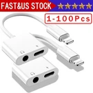2IN1 Dual Adapter 3.5MM Headphone & Charger For Iphone 14 13 12 11 Xr 8 Plus Lot. Fixed Price $160.68.