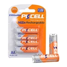 Pkcell Aa Nizn 2500MWH Rechargeable Batteries (4 Pack). Fixed Price $8.99.