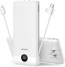 Veger Portable Charger With Built-in Ac Plug And Cables, All One 10000MAH Ult. Fixed Price $38.61.