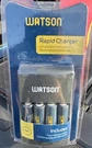 Watson Rapid Charger For Aa/aaa Nimh & Nicd Rechargeable Batteries Includes 4. Fixed Price $20.00.