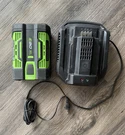 Ego Power+ 56V 2.0AH Battery BA1120 With Charger CH2100. Fixed Price $64.99.