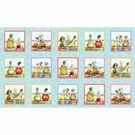 Fruit Ladies By Elizabeth's Studio - Blue Panel #1521. Fixed Price $11.75.