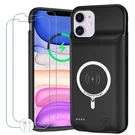 Iphone 11 10000MAH Battery Case Wireless Portable Charger Carplay Black. Fixed Price $67.55.